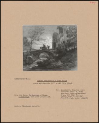Figures and horse on a stone bridge