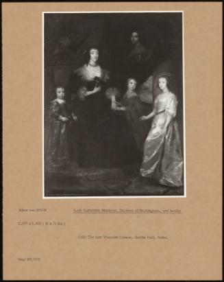 Lady Catherine Manners, Duchess Of Buckingham, And Family