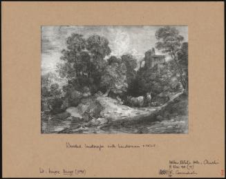 Wooded landscape with herdsmen and cows