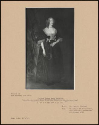 Called Jane, Lady Wharton (In Fact Probably Anne Herbert, Countess Of Carnaervon)