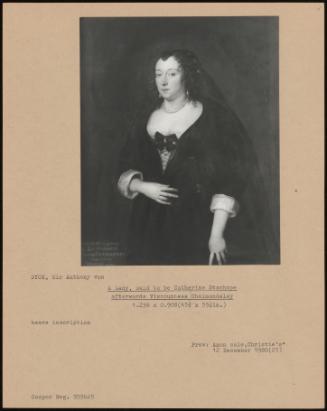 A Lady, Said To Be Catherine Stanhope Afterwards Viscountess Cholmondeley