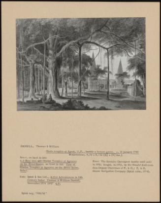 Hindu Temples At Afori, U.P., Beside A Banyan Grove. C. 13 January 1790