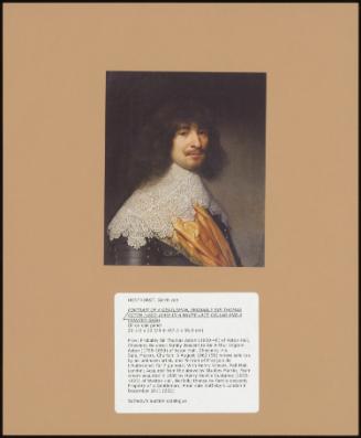 Portrait Of A Gentleman, Probably Sir Thomas Aston (1600-1646) In A White Lace Collar And A Fringed Sash