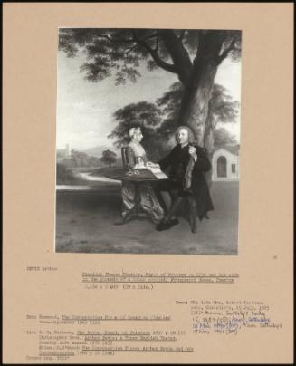 Possibly Thomas Starkie, Mayor Of Preston In 1754 And His Wife In The Grounds Of A House Possibly Frenchwood House, Preston