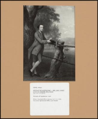 PORTRAIT OF A GENTLEMAN- ? MR. JOHN WARDE (1721-75) LEANING ON A FENCE