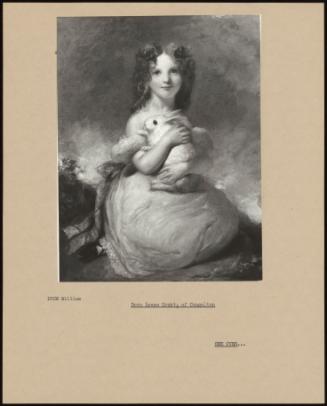 Dora Lousa Grant, Of Congalton Holding A Rabbit