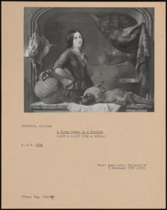 A Young Woman In A Kitchen