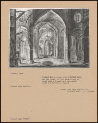 Project For A Stage Set: A Gothic Hall