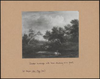 Wooded Landscape with Horse Drinking at a Pool