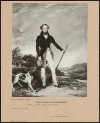 A Sportsman With Dogs In A Landscape