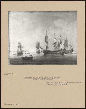 The Evening Gun, The British Fleet At Anchor In A Calm