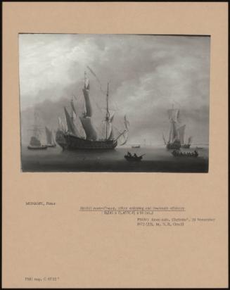 British Men-O'-War, Other Shipping And Rowboats Offshore