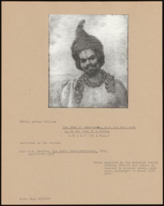 The Head Of Rampersaud, With His Hair Made Up In The Form Of A Turban