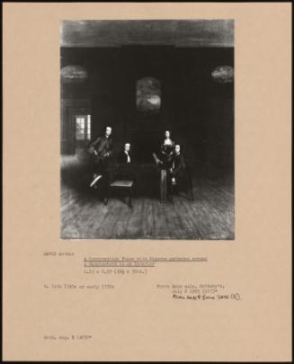 A Conversation Piece with Figures Gathered Around a Harpischord in an Interior