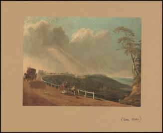 A View Of Hampstead Heath With A Coach And Travellers In The Foreground, Kenwood House Beyond