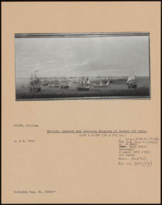 British, Spanish And American Shipping At Anchor Off Cadiz