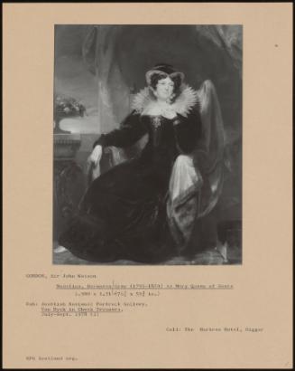 Madelina, Baroness Gray (1799-1869) As Mary Queen Of Scots