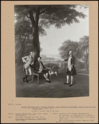Arthur Holdsworth, Thomas Taylor, And Captain Stancombe Conversing By The River Dart 1757 (?)