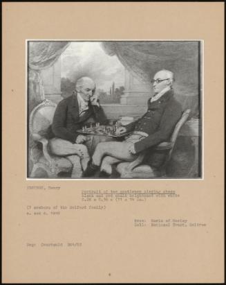 Portrait Of Two Gentlemen Playing Chess