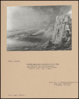 A Rocky Landscape with A House by a Lake