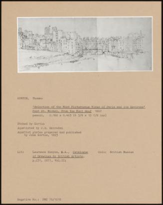 Selection Of The Most Picturesque Views Of Paris And Its Environs'; Pont St. Michel, From The Pont Neuf 1802