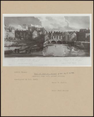 View Of Pont St. Michel Publi. By J. Girtin