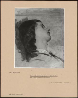 Head Of Sleeping Girl - Sketch For The Travelling Companions