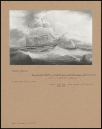 H.M. Sloop Levant',20 Guns, In Placentia Bay, Newfoundland