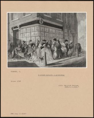 A Crowd Outside A Print Shop