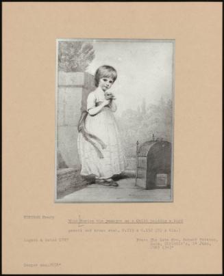 Miss Morice The Younger As A Child Holding A Bird