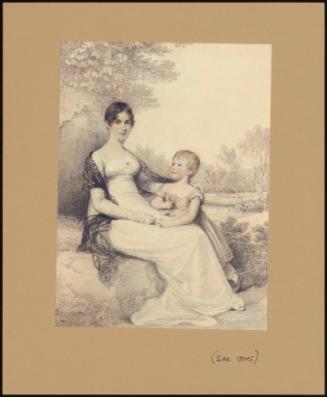 PORTRAIT OF MRS WHALLEY AND HER DAUGHTER, IN A LANDSCAPE