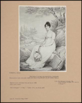 Portrait Of A Young Lady Seated In A Landscape