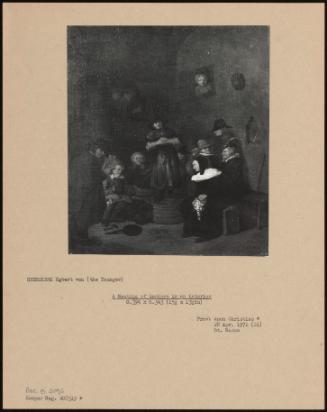 A Meeting Of Quakers In An Interior