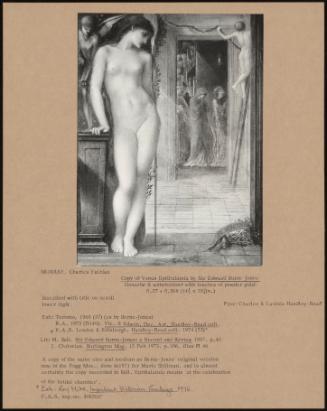 Copy Of Venus Epithalamia By Sir Edward Burne-Jones