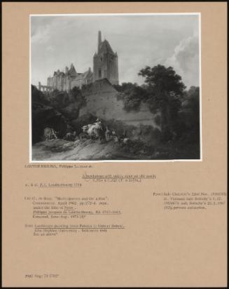 A Herdsman With Cattle Near An Old Castle