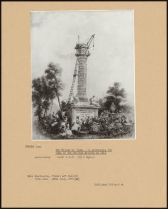 The Column Of Fame - To Perpetuate The Fame Of The British Artists Of 1826