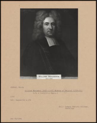 William Bradshaw (1671-1732) Bishop Of Bristol (1724-32)