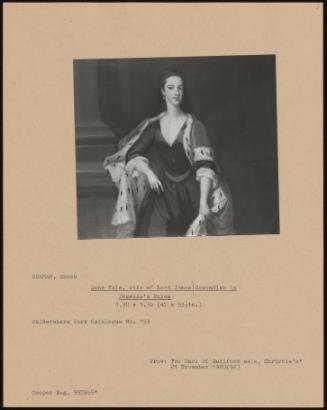 Anne Yale, Wife Of Lord James Cavendish In Peeress's Robes