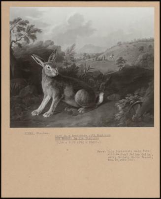 Hare In A Landscape With Huntsmen And Hounds In The Distance