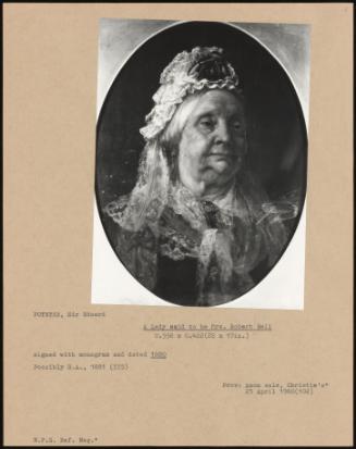 A Lady Said To Be Mrs. Robert Bell
