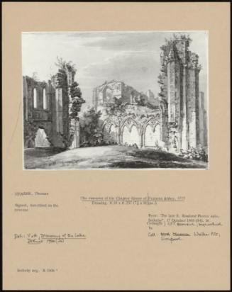 The Remains Of The Chapter Houses Of Furness Abbey, 1777