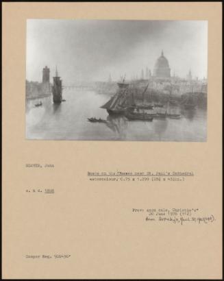 Boats On The Thames Near St. Paul's Cathedral