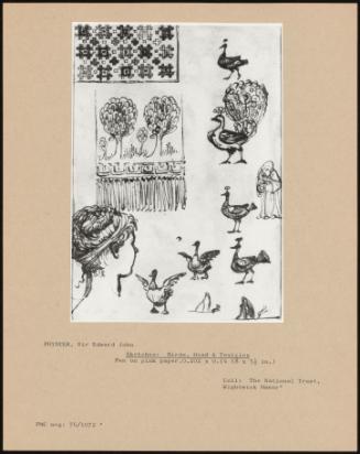 Sketches: Birds, Head & Textiles