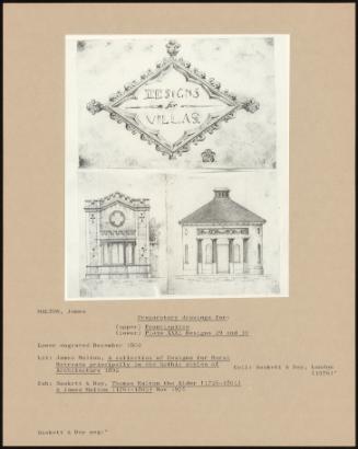 Preparatory Drawings For: (Upper) Frontispiece (Lower) Plate Xxxi Designs 29 And 30