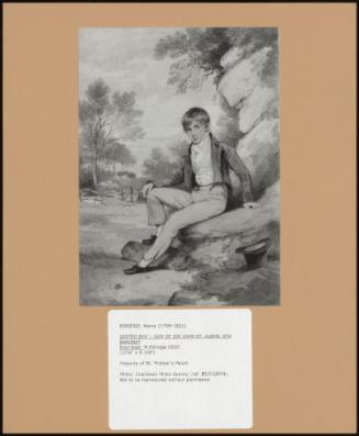 SEATED BOY - SON OF SIR JOHN ST. AUBYN, 5TH BARONET