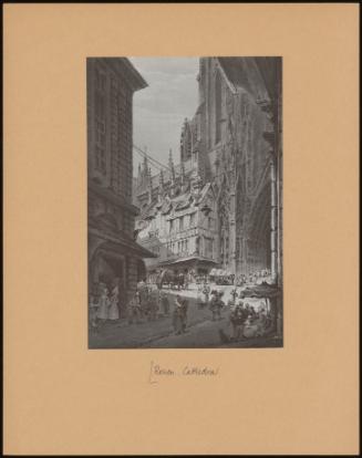 South Portal, Rouen Cathedral, as seen from the Place de la Calende