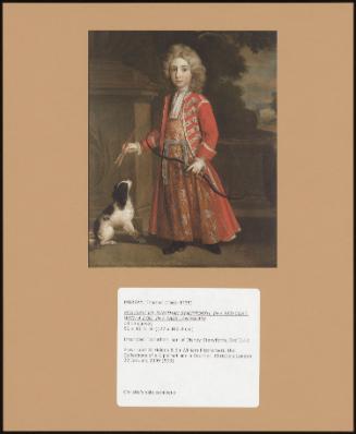 Portrait Of Jonathan Stanyforth, In A Red Coat, With A Dog, In A Park Landscape