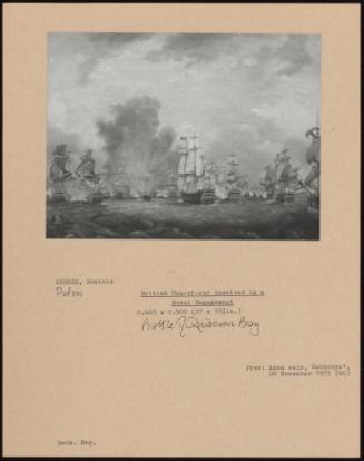 British Men-Of-War Involved In A Naval Engagement; Battle Of Quiberon Bay