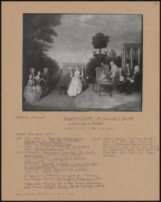 Augustus Schutz With His Wife & Friends. ; A Party On A Terrace.