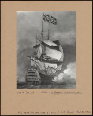 A Flagship Shortening Sail (detail)